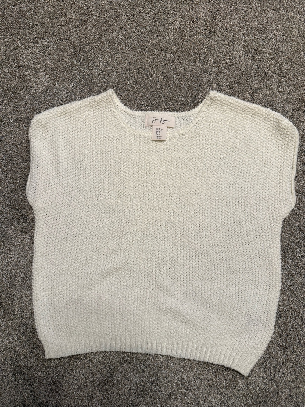 Jessica Simpson - Cream Textured Knit Women's Sweater, size xsmall